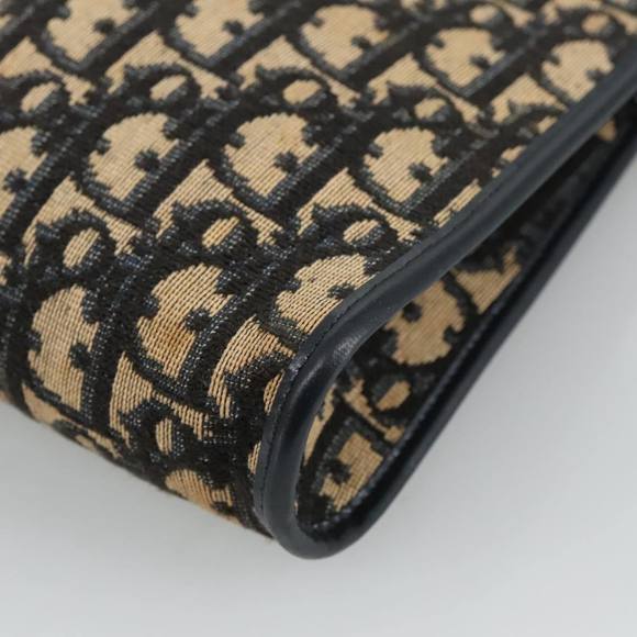 Christian Dior Trotter Canvas Shoulder Bag Navy Gold Auth ep6208 - Picture 12 of 16